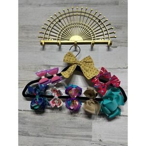 Lot of 10 Hair Bows‎ - Bows on Alligator Clips - Good Used Condition